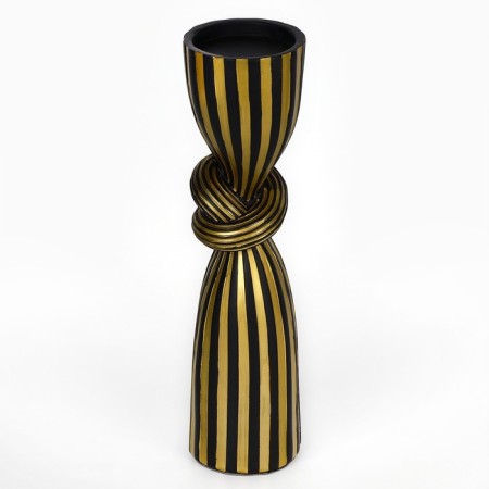 Click for one candle "Knot", a color of black and gold 29.5 x 7.5 x 7.5 cm-2
