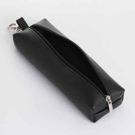Key of zipper, length 16 cm, ring, carbine, black color-2