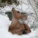 Garden figure "lying deer" from gypsum good souvenirs, 24 cm, medium, brown