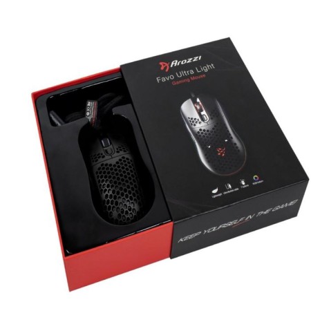 Arozzi Favo mouse, game, wired, optical, 16000 dpi, black-8
