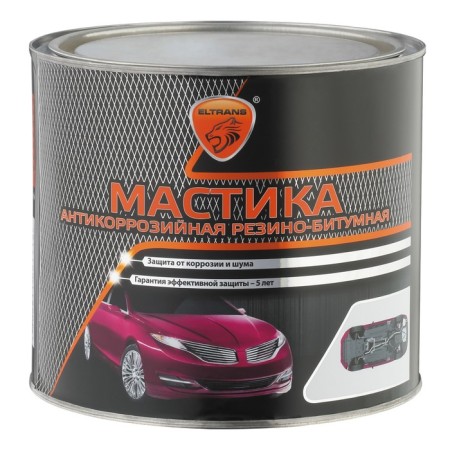 Rubber-bitumen mastic Eltrans, tin bank, 2.4 liters
