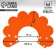 Soft collar for animals Fright, orange cent, size m