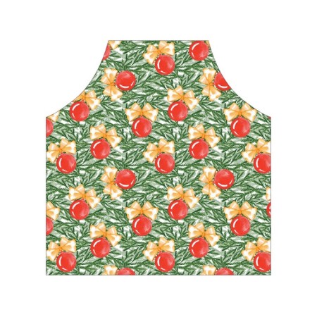 Apron kitchen with a photo print "Water Balls on the Christmas tree", adjustable, size OS-1