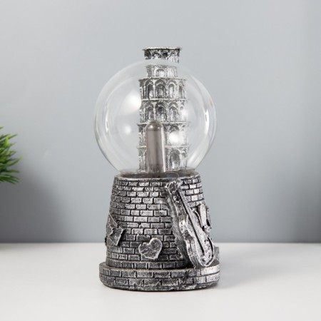 Plasma ball "Pisa tower" gray 14x10x16 cm Risalux-4