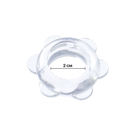 The erection ring of the oka-hp, with dots, d-2 cm, silicone, transparent-1