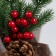 Figure LED "Christmas tree and berries" 25 x19 x7 cm, 10 LED, AG13X3 batteries (included), glow warm white