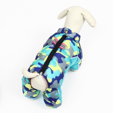The jumpsuit printed with the lock on the back, size 12 (DS 25, OG 36, Osh 28 cm), turquoise-2