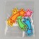 Set of stickers from EVA "Stars", 6 pcs., Mix color