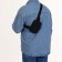 Slong bag from textiles, black color