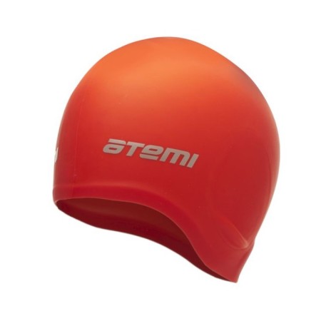 ATEMI EC102 swimming cap, silicone with “ears”, red color-1