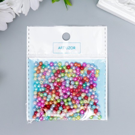 Beads for creativity plastic "Multi -colored balls" set 10 grams 0.4x0.4 cm-4