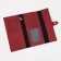Women's wallet on the button, red color