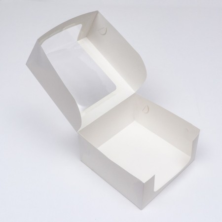 Confectionery packaging with a window, white, 23.5 x 23.5 x 11.5 cm-1