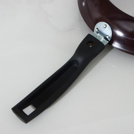 The pan "hostess", d = 24 cm, removable handle, anti -stick coating, burgundy color-2