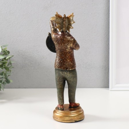 Polystone souvenir with a watch "Golden Dragon" 9,5x8.5x28 cm-2