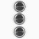 Set of icons "I am good today", d = 38 mm, 3 pcs