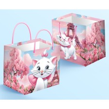 Gift package with a wide bottom, 30x30x30 cm, cats aristocrats
