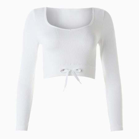 TOP with a long sleeve Minaku: Sportly; Color white rr r l-6