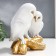 Polystone souvenir "White owls on the Golden Crap" 19x12x16 cm