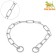 Collar - Metal strand, welded chain, long link, 70 cm, wire thickness 4 mm