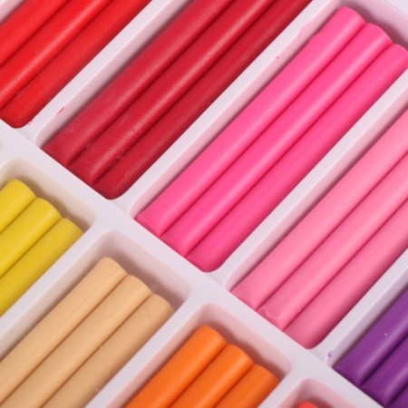 Plasticine soft (wax) 24 colors 500 g, happycolor, mix-5