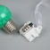 Christmas ball "Winter pattern green" d = 5 cm, 1 LED, AG13X3 (in the set), glow warm white