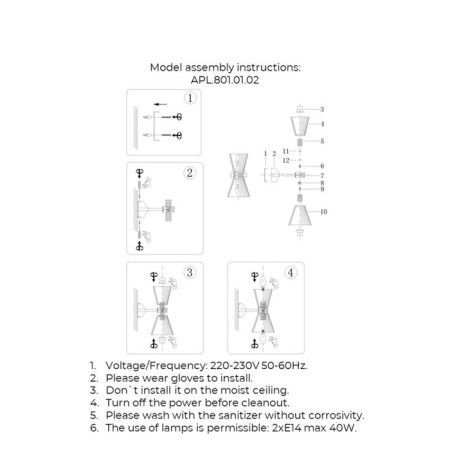 Wall lamp (sconces) Elinor E14 80W-11