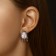 Earrings with pearls "exclus" melting, velvet, color silver