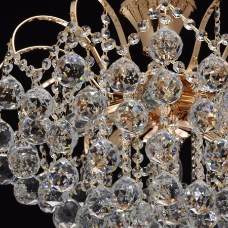 Pearl chandelier 6x60W E14 gold-11