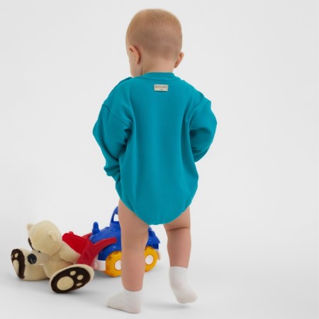Svitsht-combineson children's minku emerald color, height 80-86 cm-3