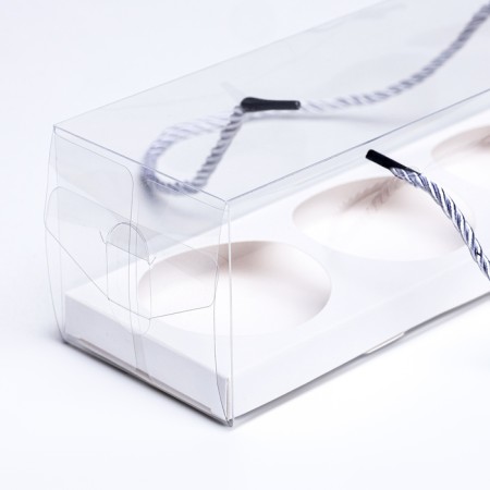 Confectionery packaging for cupcakes, white, 29.5 x 7.8 x 7.8 cm-2