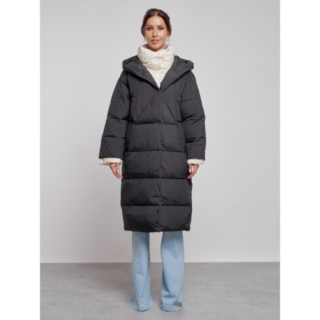 Coat insulated winter female, size 50, black color