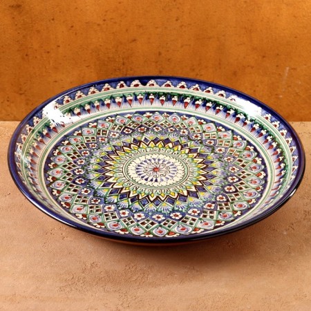 Largan Rishtan ceramics "Patterns", 37 cm, blue-6