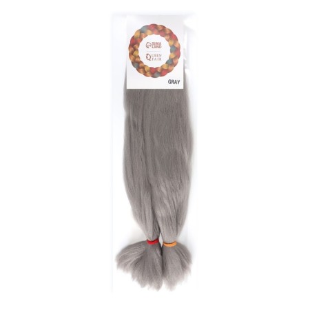 Soft Dreads Kanecalon is monophonic, corrugated, 60 cm, 100 g, dark gray color (#Gray)-2