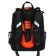School backpack 38 x 30 x 16 cm, ergonomic back, Stavia "Super Car", black/orange