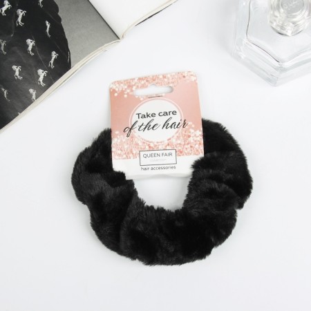 Hair elastic band "Orbit" Tenderness, 9 cm, black