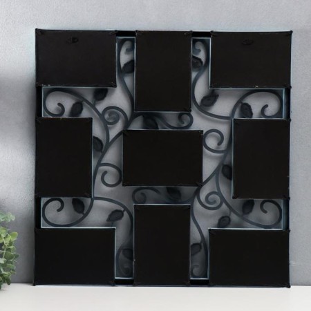 Photo frame Plastic in 9 photos 10x15 cm "Watching sheet" Mint 55x55 cm-2