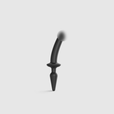 STRAP-on-ume Switch Plug-in Semi-Realistic Black Phallomitator