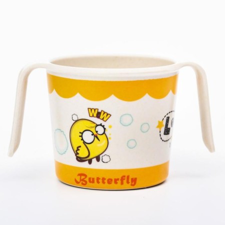 Bamboo nursery mug with handles, 170 ml., Color and pattern mix-5