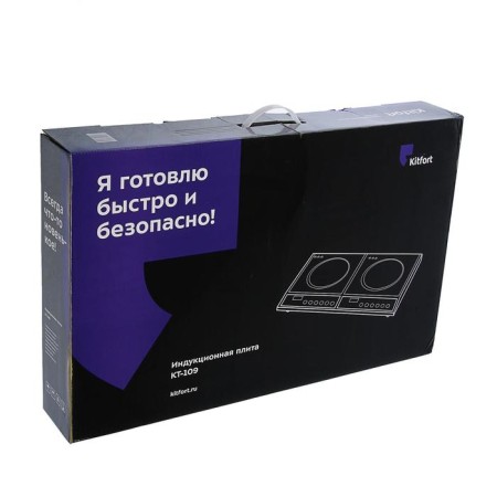 Induction tile KitFort KT-109, 2 burners, 1000/1000 W, black-5