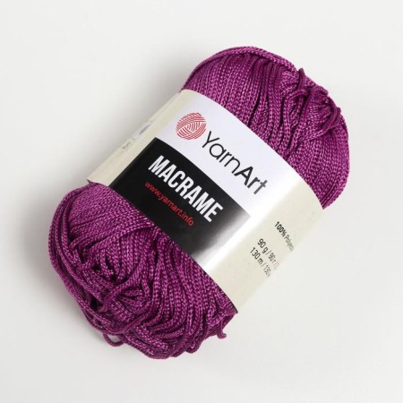 Yarn "Macrame Macrama" 100% polyester 130m/90g (161 lilac)-1