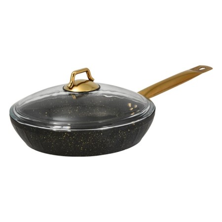 A set of dishes of 3 objects: 2 pots, pan, black color, 2.8/4.3 l/26 cm-12