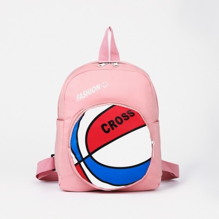 Baby backpack on lightning, 3 outer pockets, pink color-2