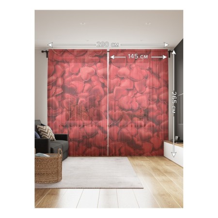 Photo "openwork hearts", size 145x265 cm, 2 pcs-1
