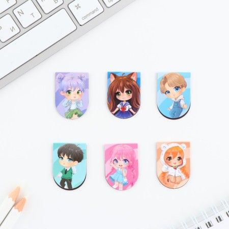 Magnetic bookmarks 6 pieces on the ’’ chibi ’’ ’’ ’’ ’-2