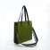 Bag Female Tout with zipper, green color