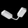 Corner power connector for the built-in track system Technical Tra084CPC-W-2, 16.3x2.5x2 cm, white color