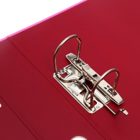 A4, 75 mm, Lamark, PVC, double-sided coating, metal edging, pocket for a spine, collected, pink/burgundy-7