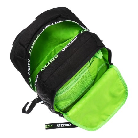 Youth backpack 42 x 31 x 22 cm, Grizzly, ergonomic back, laptop department, black-8