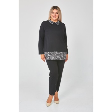 Women's tunic, size 62, black color-2